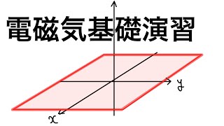 【大学物理】電磁基礎演習　無限に広い平板が作る電場【電磁気】