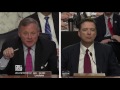 Sen. Burr asks James Comey whether he felt that President Trump tried to obstruct justice