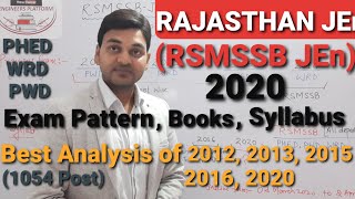 Rajasthan JE 2020(RSMSSB) SYLLABUS | Exam Pattern | Books | G.k & G.S | PWD |PHED | WRD