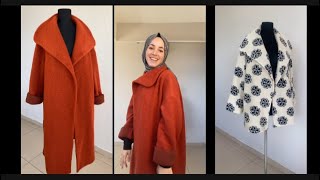 📌HANKIE COLLAR COAT📌 COAT LINING / How to Sew a Coat? / Coat Coat / How to Sew a Lining?