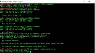 Git rebase w/autosquash tutorial