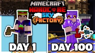 I Survived 100 Days of Hardcore SKY FACTORY Minecraft. Here's What Happened...