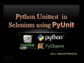 Python Unit Testing in Selenium WebDriver using PyUnit