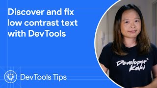 Discover and fix low contrast text with DevTools #DevToolsTips