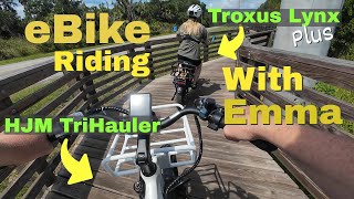 eBike Riding With Emma On The Troxus Lynx And Me On HJM TriHauler eTrike