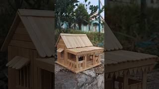 Miniatur rumah adat Betawi #rumahadat #betawi #diy #stikeskrim #idekreatif #popsiclesticks #viral