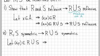 Proof and Problem Solving - Relations Example 06