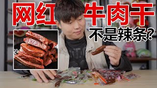 网红草原牛肉干真的好吃吗？帅小伙花99买了2斤，感觉就像辣条！