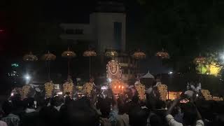 പാറമേക്കാവ്  വേല മേളം #vedikettu #fireworks #elephant #pooram #temple #entertainment #kerala