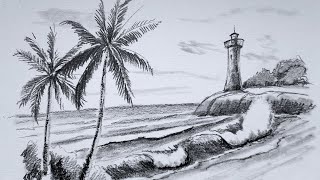 Creating a Realistic Beach Scene in Pencil: Step-by-Step Tutorial