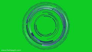 Sci-fi HUD elements green screen video