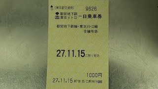 都営地下鉄の券売機で都営地下鉄・東京メトロ一日乗車券を購入してみた