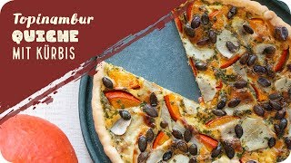 Herrlich herbstlich: Topinambur-Quiche mit Kürbis