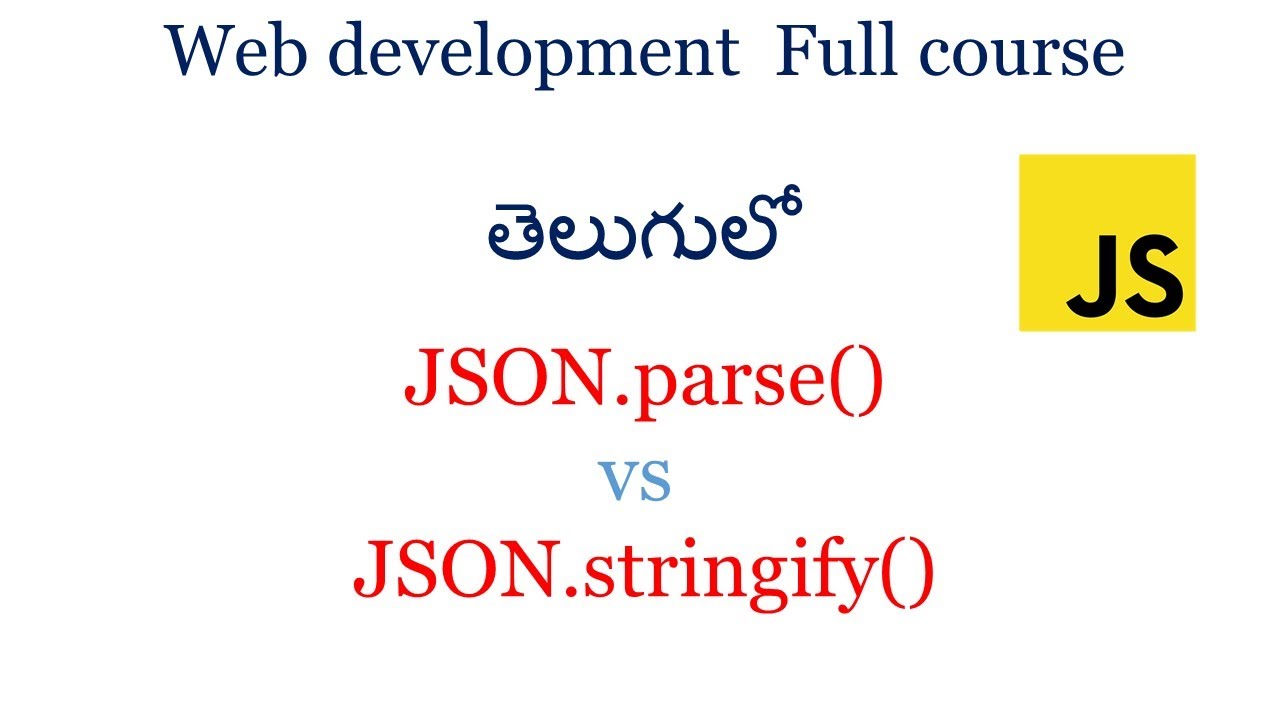 Json Parse Vs Json Stringify - YouTube