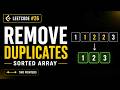 Video #3: LeetCode 26 Remove Duplicates from Sorted Array | Java DSA Solution