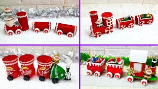 Best out of waste Low budget 4 Christmas Train making idea | Economical Easy Christmas Train idea