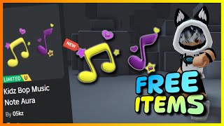 New FREE LIMITED UGC items 🤩😍😱, How to get FREE UGC LIMITED ITEMS Kidz Bop Music Note Aura on ROBLOX