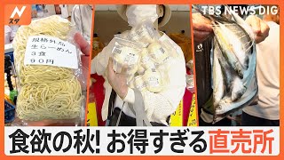 【特集】1食20円の麺に、新鮮な魚の詰め放題が324円！　お得すぎる直売所｜TBS NEWS DIG