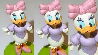 Tutorial daisy duck fondant cake topper paperina pasta di zucchero torta decorata