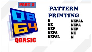 STRING PATTERN PRINTING in QBasic Part 2 using LEFT$|| Make Easy