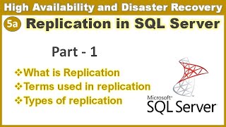Replication in SQL server - Part 1 || Terms used in Replication || Types of Replication || Ms SQL