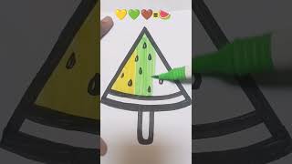 Colouring compilation of Watermelon 🍉🍉🍉🍉.... #SHORTS