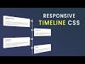 Create Timeline Design For Website Using HTML & CSS | Responsive Web Design