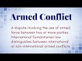 what is the definition of armed conflict