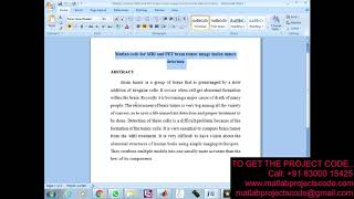 Matlab code for MRI and PET brain tumor image fusion tumor detection