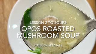 Roasted mushroom soup