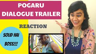 POGARU DIALOGUE TRAILER REACTION | Dhruva Sarja | Rashmika Mandanna | Chandan Shetty