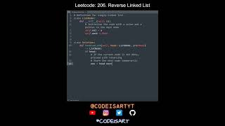 Leetcode 206. Reverse Linked List in Python | Python Leetcode | Python Coding Tutorial | Python ASMR