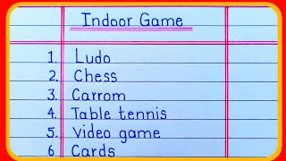 Indoor games | Indoor games name | Indoor games  in English | ghar mein khelne wale khelon ke naam