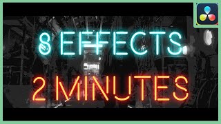 8 Easy Music Video Effects in 2 Minutes | DaVinci Resolve