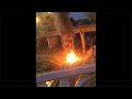 Fire breaks out on train tracks