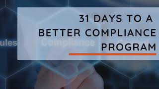 31 Days to a More Effective Compliance Program - Culture as a Foundational Internal Control