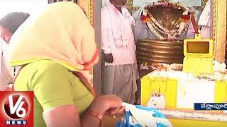 Devotees Rush At Tribal Festival Nagoba Jatara At Keslapur Village | Adilabad District | V6 News