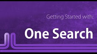 Getting Started - One Search
