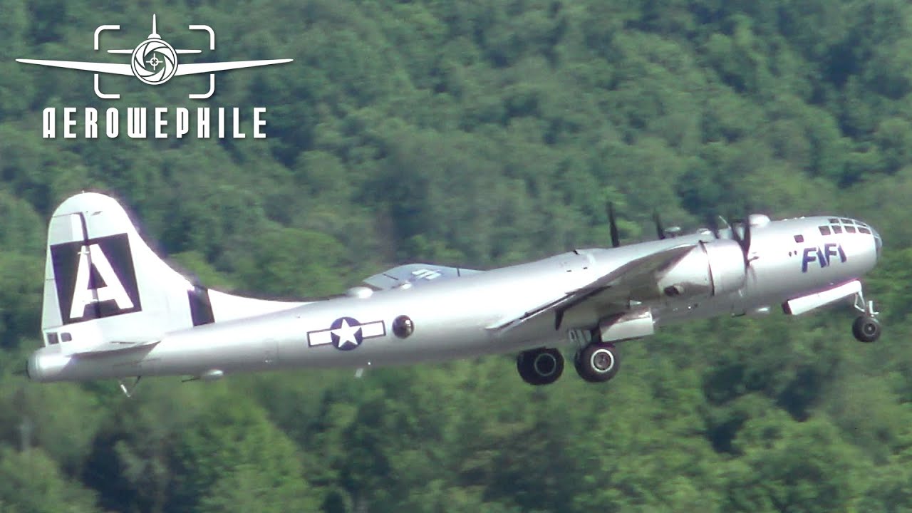 CAF AirPower History Tour Warbird Departure Day-B-29 Superfortress, P ...