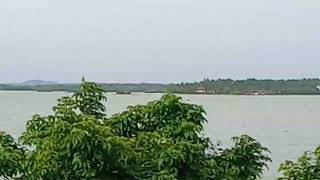 The Paravur lake in Kollam,Kerala seen from railway track b/w Paravur and Mayyanad Railway stations.