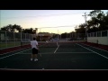 father and son play tennis 11 14 10