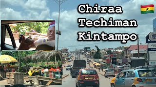 ROAD TRIP from Sunyani through CHIRAA,TECHIMAN,KINTAMPO || Tourist Attraction ||Ghana west Africa