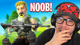 Typical Gamer REACTS to his FIRST GAME of Fortnite Battle Royale!