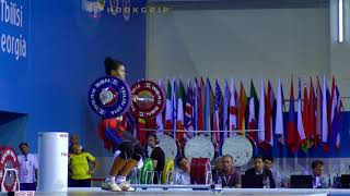 Angie Dajomes (69) - 116kg Clean and Jerk @ 2016 Junior Worlds