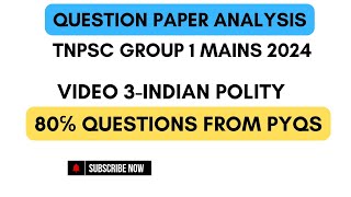 TNPSC Group 1 Mains Question Paper Analysis-Indian Polity