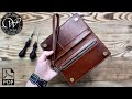 Making a leather Travel wallet long by #wildleathercraft. Free pattern PDF.