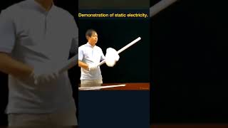 Demonstration of static electricity. Coulomb's law, mathematical description of the electri #science