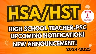 HSA/HST notification update -2024/25