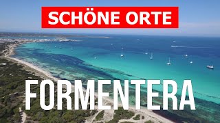 Reise insel Formentera, Spanien | Strand, Meer, Tourismus | 4k Video | Balearen, Formentera Von Oben