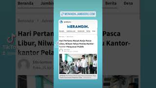 Hari Pertama Masuk Kerja Pasca Libur, Nilwan Yahya Pantau Kantor-kantor Pelayanan Publik